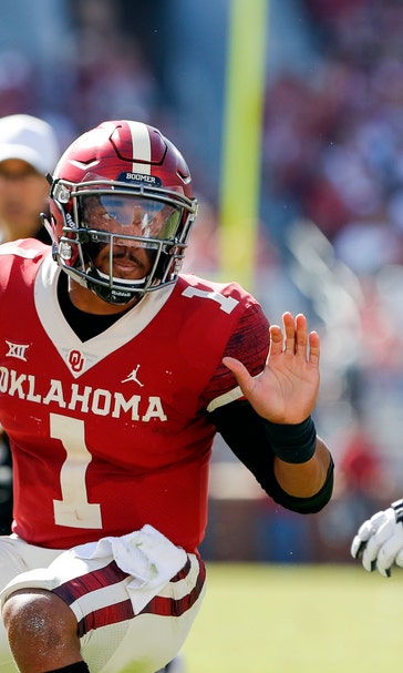 Hurts scores 5 TDs, Sooners roll past West Virginia 52-14